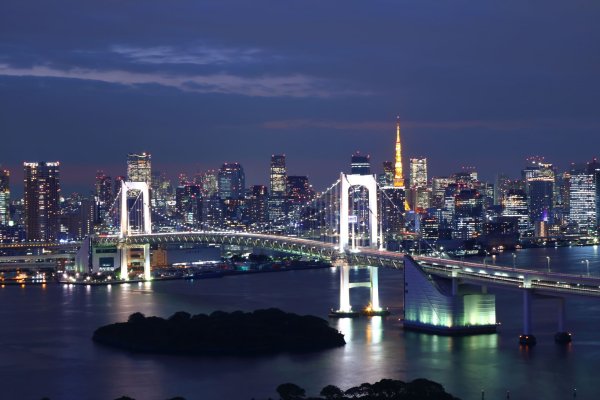 Rainbow Bridge (Tokyo) at night 10