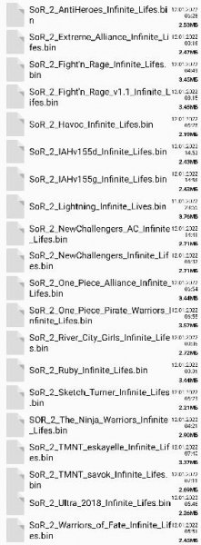SoR 2 Hack Unlimited Lifes Fixes