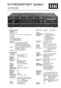 Elac 4100T Service