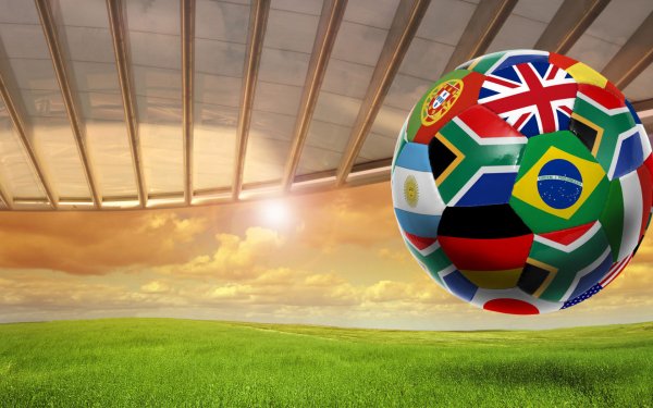 Ball of the flags on the World Cup in B