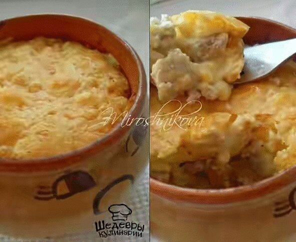 ЖЮЛЬЕН С КУРИЦЕЙ И ГРИБАМИ