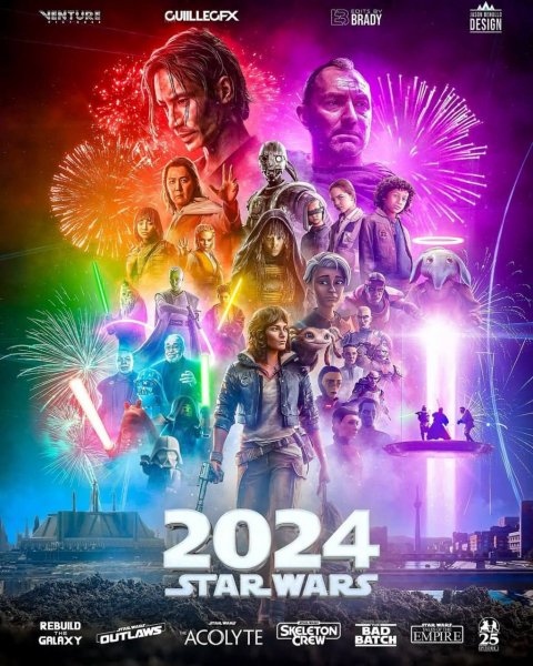 Star Wars 2024: итоговый обзорный постер новинок года