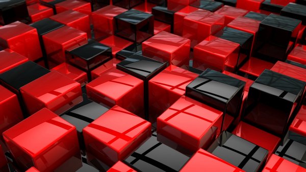 Red-black-cubes-geometry-smooth