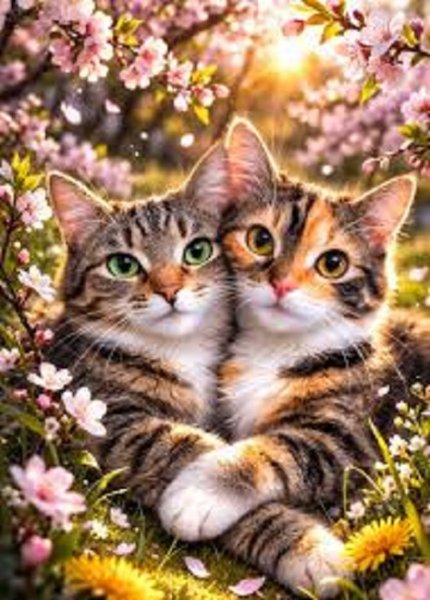 Коты весной