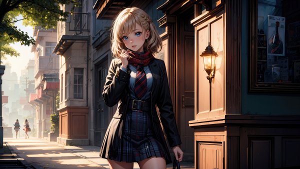 Morning Routine An Anime Girl School Walk