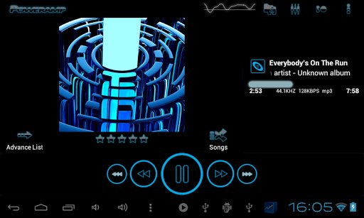poweramp.skin tronblue