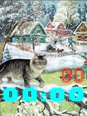 Кошка на прогулке ани