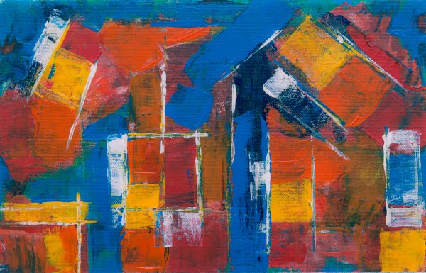 Blue-red-yellow-painting-canvas-brushstrokes