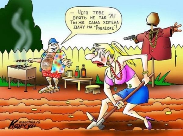 Сама хотела дачу на Рублёвке