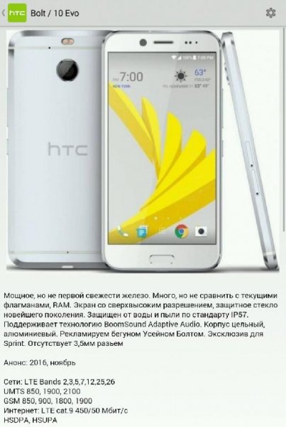 каталог телефонов htc на android v1.0