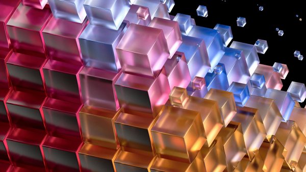 Cubes-pink-orange-blue-geometry-transparency
