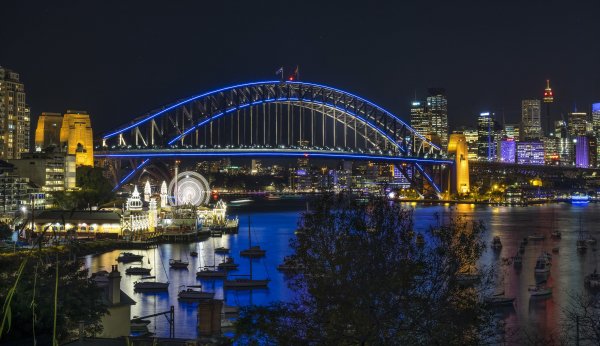 Australia-Houses-Rivers-Bridges-Sydney-Night