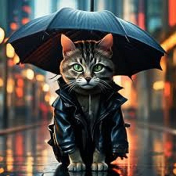 Кот под зонтом (8)