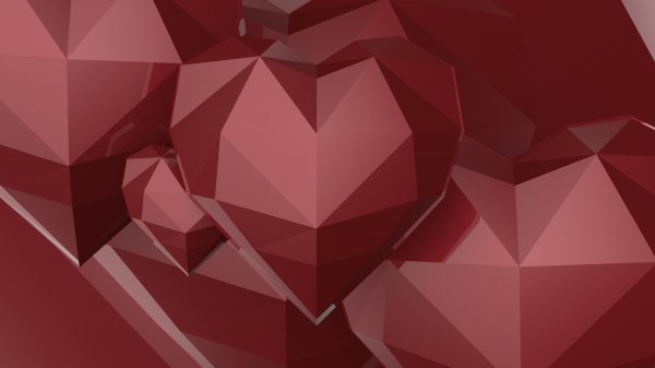 Red-geometry-heart-3d-polyhedron