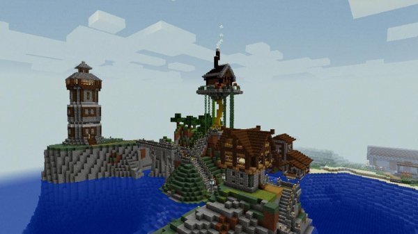 Красивый мир для MAINCRAFT в средневековом сти