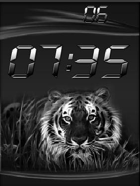 Тигр цифр часы дата