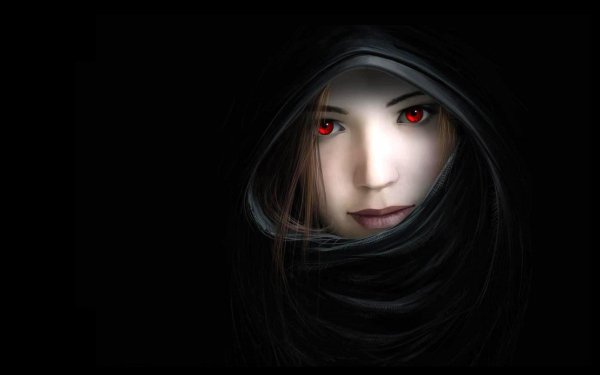 women dark mouth red eyes artwork noses