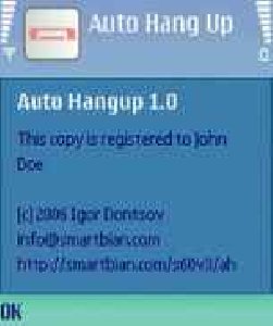 Auto Hangup v1.1 for Symbian 9.x S60