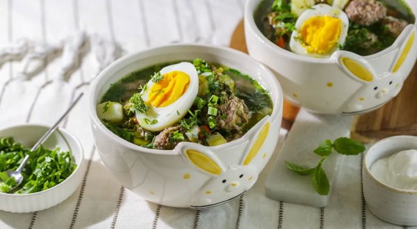 Щавелевый суп с фрикадельками