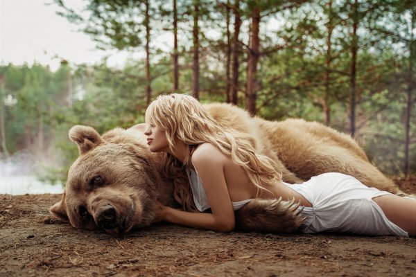 Brown Bears Masha Glushchuk Ira Morozova Blonde 571931 2560x1