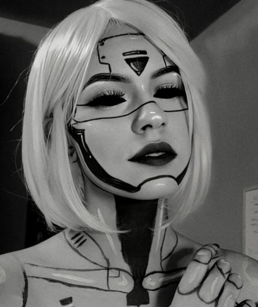 Макияж в стиле киберпанка