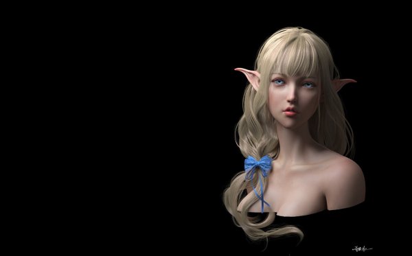 Blonde girl Black background Beautiful 536866 1280x796