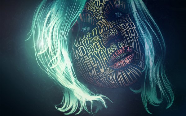 typography portrait 4k