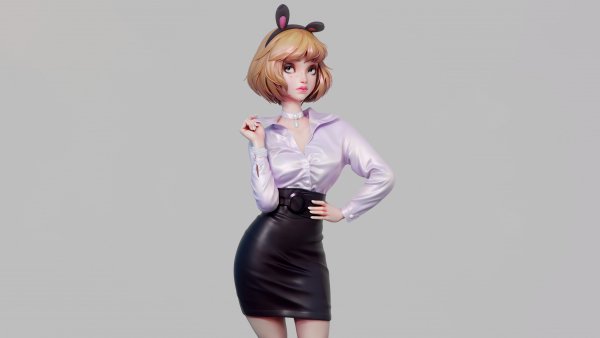 Office Intern Anime Girl