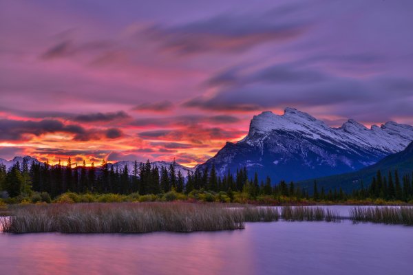 Mountains-sunset-lake-trees-sky-clouds-nature-landscape
