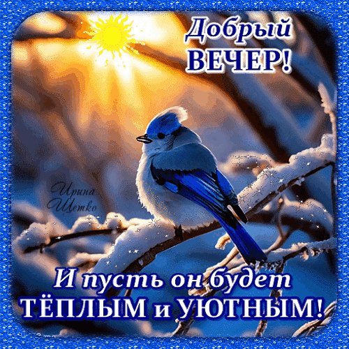 Анимированная открытка добрый вечер