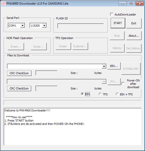 PNX4900 Downloader v1.0 For Samsung Lite