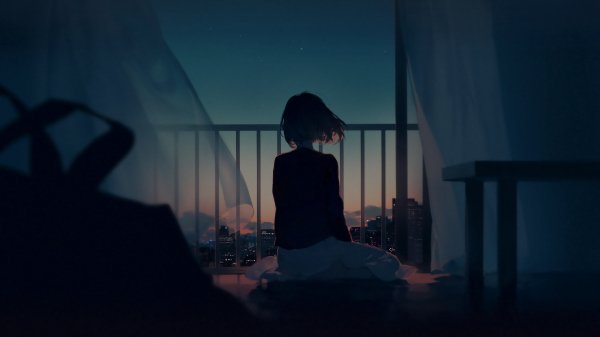 Dark-anime-girls-window-screening-short-hair-room-2198817