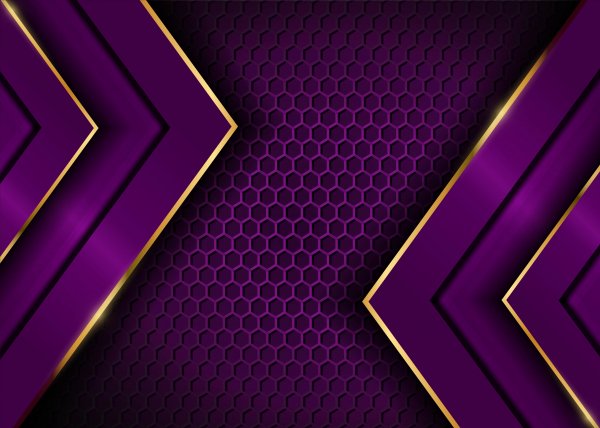 Purple-gold-geometric-hexagon-background
