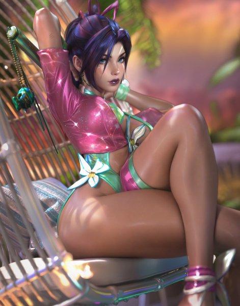 Psylocke summer pinup