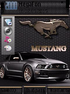 Silver icons mustang car