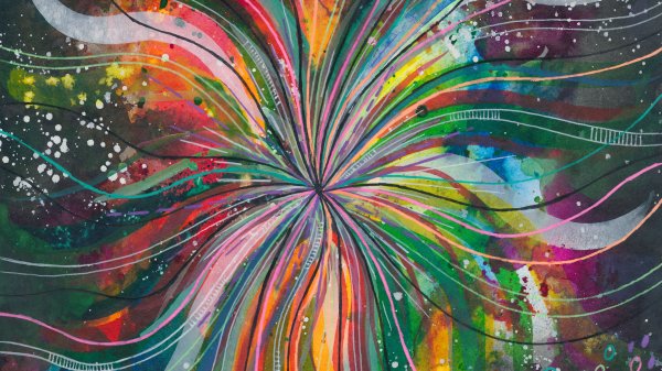 Akvarel linii raznotsvetnyj 124707 3840x2160