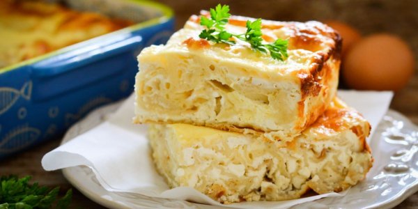 Болгарская баница из лаваша с творогом