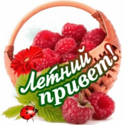 Анимированная открытка летний привет