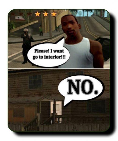 Отключение входа в интерьер при розыске