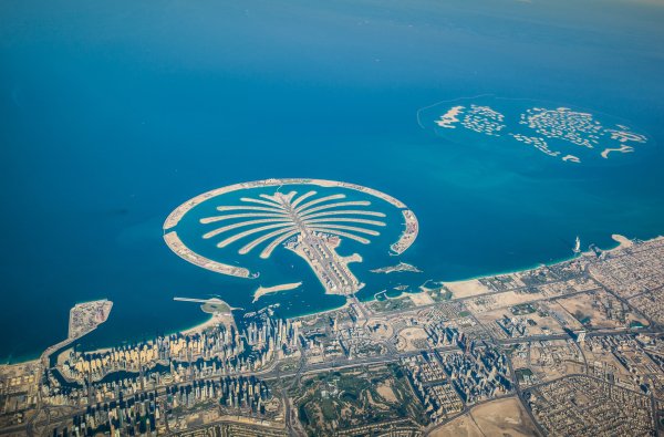 Dubai Island Palm Jumeirah From above