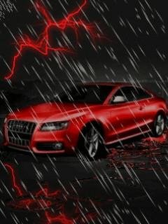 Audi red car анимация