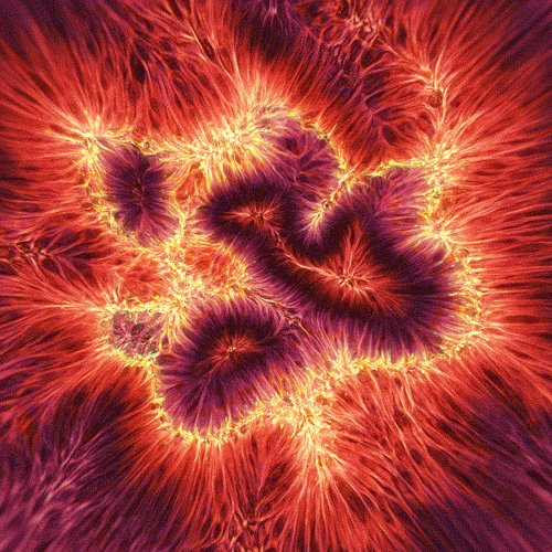 pulsacii cveta krasnih ottenkov