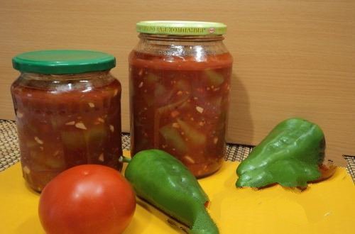 Лечо на зиму из перца с помидорами и чесноком