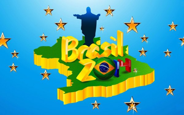 Logo on the map at the World Cup in Bra