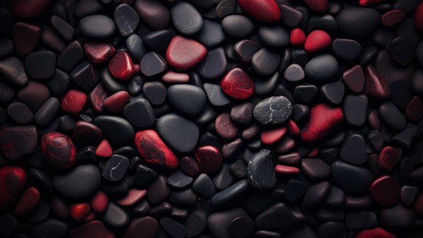 Pebbles-artistic-black-rocks-red-rocks-dark-aesthetic-pile-o