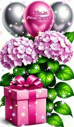 Анимированная открытка с днем рождения