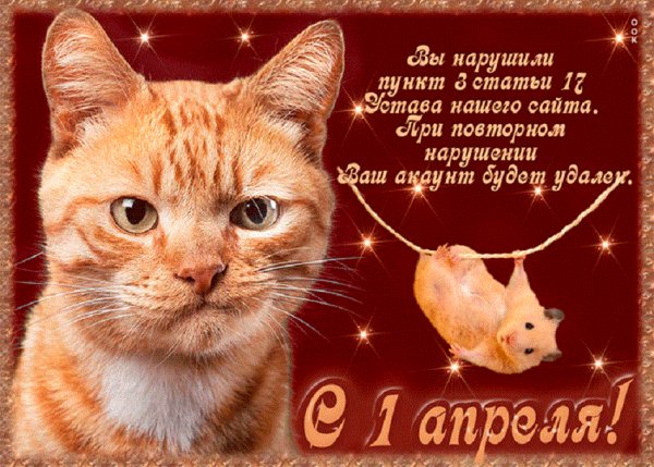 С 1 апреля!...