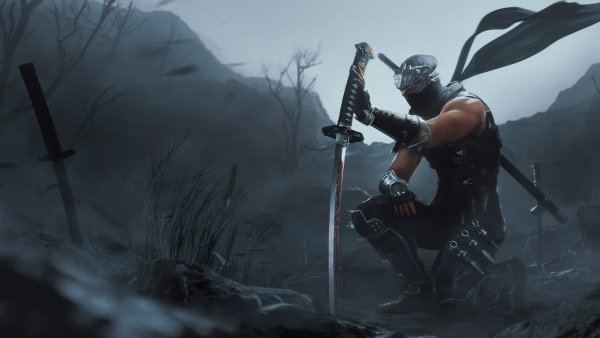 Рю Хаябуса Ninja Gaiden 2 Черные обои