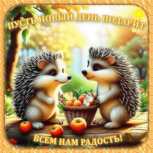 Анимированная открытка пусть новый день