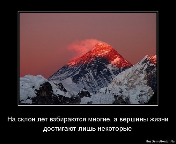 Вершины жизни достигают лишь некоторые